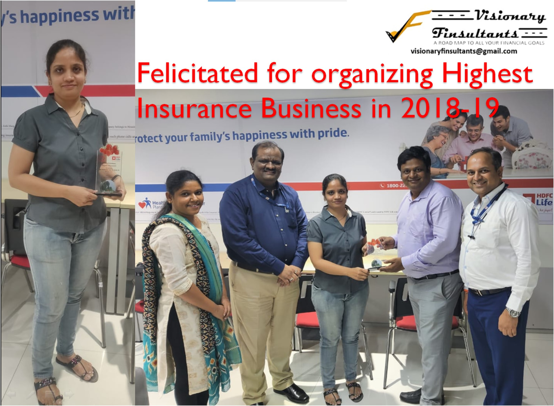 Highest Insurance Business felicitation in 2018–19